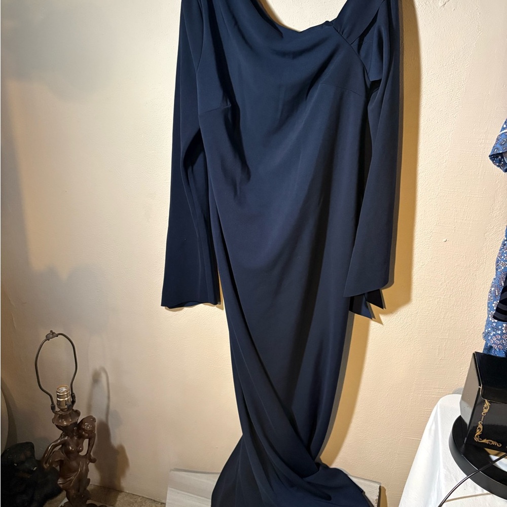 Meshki Nicola Maxi Dress Midnight Blue Graduation Style Dress - Picture 2 of 5